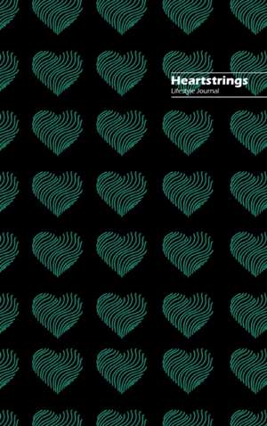 Heartstrings Lifestyle Journal, Blank Notebook, Dotted Lines, 288 Pages, Wide Ruled, 6" x 9" (A5) Hardcover (Black II) de Design