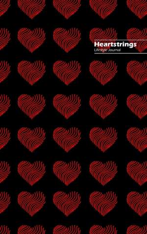 Heartstrings Lifestyle Journal, Blank Notebook, Dotted Lines, 288 Pages, Wide Ruled, 6" x 9" (A5) Hardcover (Black) de Design