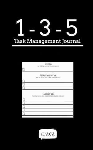 135 Task Management Journal - Black Cover de Iliaca