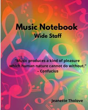 Music Notebook Wide Staff de Jeanette Tholove