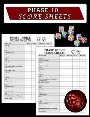 Phase 10 Score Sheets de Nisclaroo