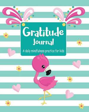 Gratitude Journal: A Daily Mindfulness Practice for Kids - Modern Stripes Pink Flamingo de Petit Papillon Bleu