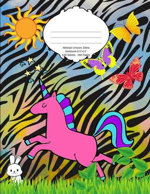 Abstract Unicorn Zebra Notebook: School Supplies Primary Composition Book for Kids de Kai Journals