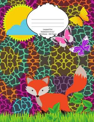 Leopard Fox Notebook: School Supplies Composition Book and Journal for Kids de Kai Journals