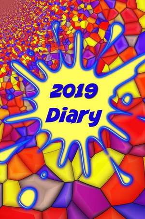 2019 Diary: Week to View Diary Colorful Abstract Design (6x9 80 Pages A5) de Chulabula Designs