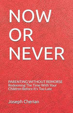 Now or Never: Parenting Without Remorse - Redeeming The Time With Your Children Before It's Too Late de Joseph Cherian