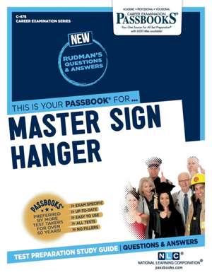 Master Sign Hanger (C-478) de National Learning Corporation