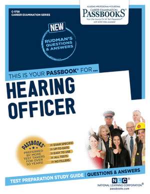 Hearing Officer (C-1758) de National Learning Corporation