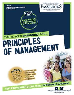 Principles of Management (Rce-18) de National Learning Corporation