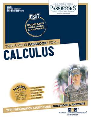 Calculus (Dan-8): Passbooks Study Guide Volume 8 de National Learning Corporation