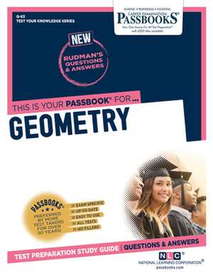 Geometry (Q-63): Passbooks Study Guide Volume 63 de National Learning Corporation