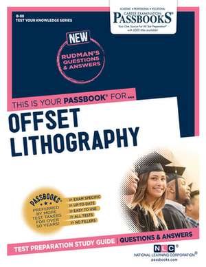 Offset Lithography (Q-88) de National Learning Corporation