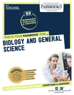 Biology and General Science (Nt-3): Passbooks Study Guide Volume 3 de National Learning Corporation