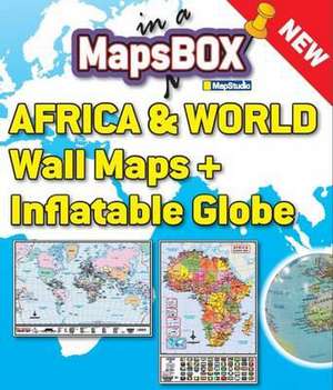 Mapsbox: Africa and World Wall Maps + Inflatable Globe