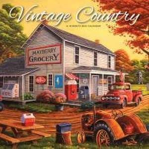 Vintage Country 2025 12 X 24 Inch Monthly Square Wall Calendar Featuring the Artwork of Geno Peoples Plastic-Free de Hopper Studios