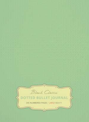 Large 8.5 x 11 Dotted Bullet Journal (Sea Foam Green #16) Hardcover - 245 Numbered Pages de Blank Classic