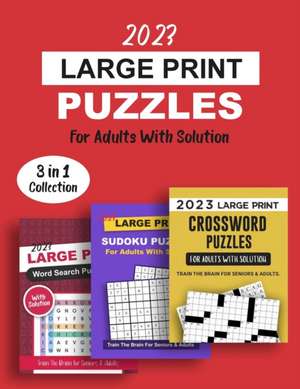 2023 Large Print Puzzles For Adults With Solution de Hunter Publishing