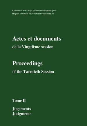 Actes Et Documents de La Vingtieme Session, 14 Au 30 Juin 2005 / Proceedings of the Twentieth Session, 14 to 30 June 2005