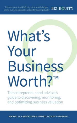 What's Your Business Worth? The entrepreneur and advisor's guide to discovering, monitoring, and optimizing business valuation de Michael M. Carter