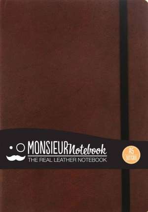 Monsieur Notebook Brown Leather Dot Grid Medium A5