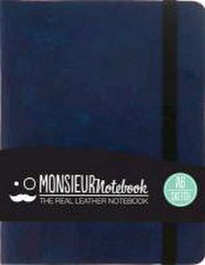 Monsieur Notebook A6 - blanko (140gr) blau