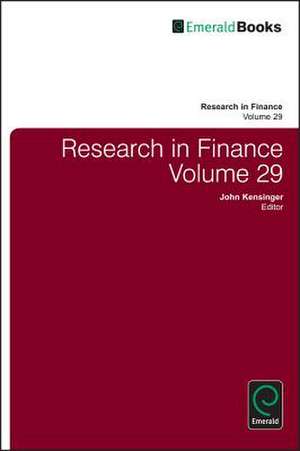 Research in Finance de John W. Kensinger