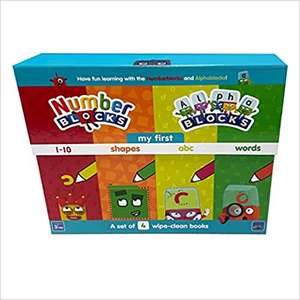 Numberblocks and Alphablocks: My First Numbers and Letters Set (4 wipe-clean books with pens included) de Alphablocks