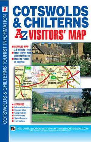 Cotswolds and Chilterns A-Z Visitors' Map de A-Z Maps