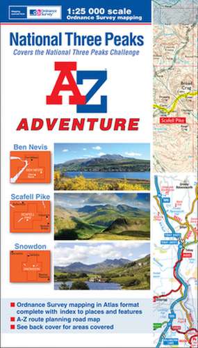 National Three Peaks A-Z Adventure Atlas de Geographers' A-Z Map Co Ltd