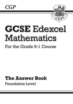 New GCSE Maths Edexcel Answers for Workbook: Foundation - For the Grade 9-1Course de CGP Books