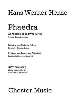 Phaedra: Vocal Score de Hans Werner Henze