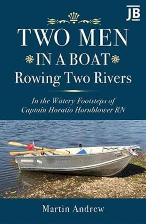 Two Men in a Boat Rowing Two Rivers de Martin Andrew