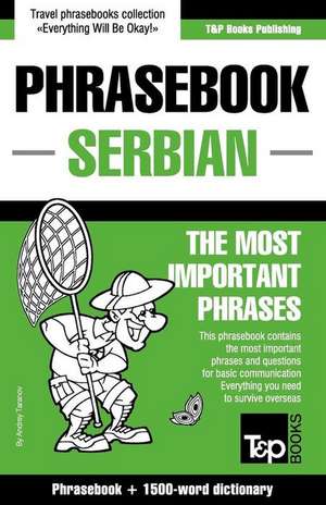 English-Serbian phrasebook and 1500-word dictionary de Andrey Taranov