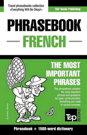 English-French Phrasebook and 1500-Word Dictionary de Andrey Taranov