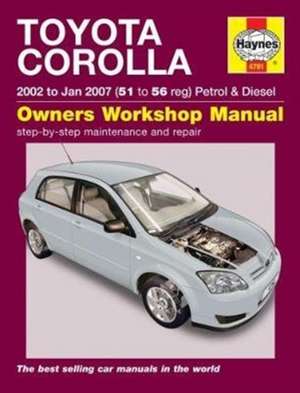 Toyota Corolla (02 – Jan 07) 51 to 56 de Haynes