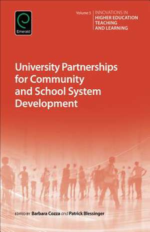 University Partnerships for Community and School System Development de Patrick Blessinger