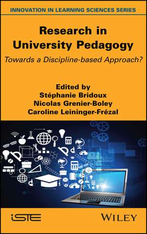 Research in University Pedagogy – Towards a Discipline–based Approach? de Bridoux