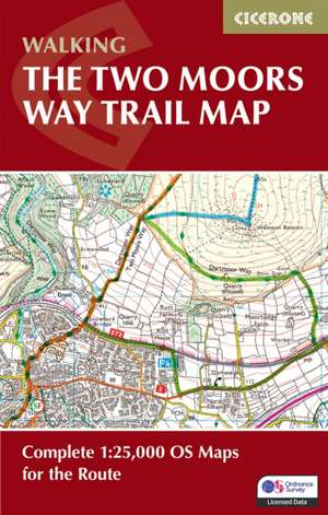 The Two Moors Way Trail Map de Sue Viccars