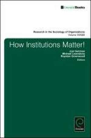 How Institutions Matter! de Joel Gehman