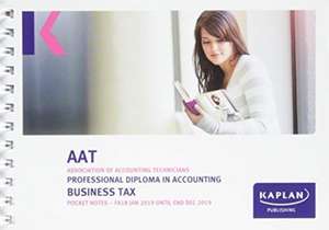 KAPLAN PUBLISHING: BUSINESS TAX (FA18) - POCKET NOTES de KAPLAN PUBLISHING