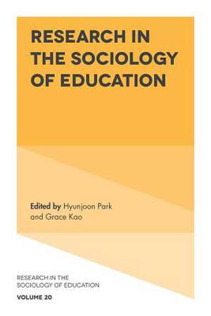 Research in the Sociology of Education de Hyunjoon Park