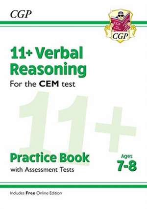 11+ CEM Verbal Reasoning Practice Book & Assessment Tests - Ages 7-8 (with Online Edition): superb eleven plus preparation from the revision experts de CGP Books