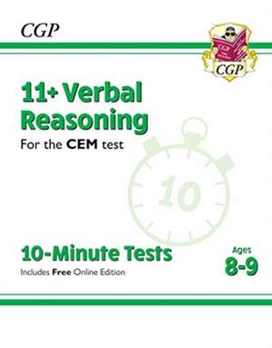 11+ CEM 10-Minute Tests: Verbal Reasoning - Ages 8-9 (with Online Edition): perfect preparation for the eleven plus