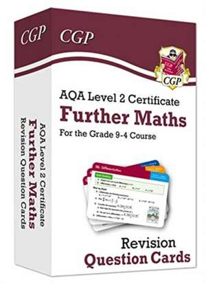 AQA Level 2 Certificate: Further Maths - Revision Question Cards de Cgp Books