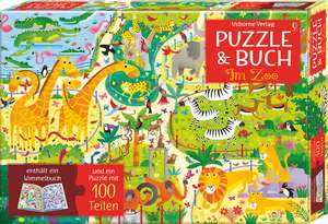 Puzzle & Buch: Im Zoo. 100 Teile de Kirsteen Robson