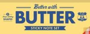 Better with Butter Sticky Note Set de Chronicle Books