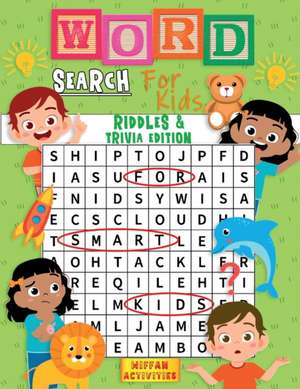 Word Search for Kids Riddles and Trivia Edition de Wiffan Activities