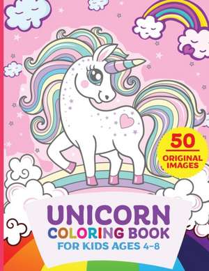 Unicorn Coloring Book for Kids Ages 4-8 de Silly Parrot