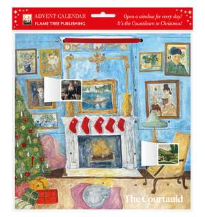 The Courtauld: Decorated for Christmas Advent Calendar (with stickers) de Flame Tree Studio