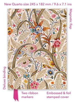 William Kilburn: Marble End Paper (Foiled Quarto Journal) de Flame Tree Studio